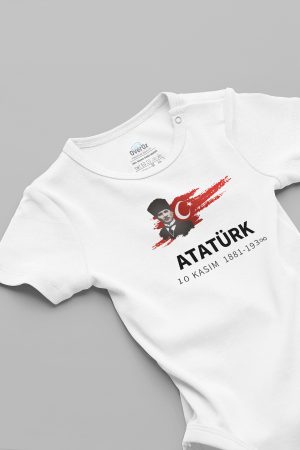 Atatürk 10 Kasım Bebek Body Zıbın 5119