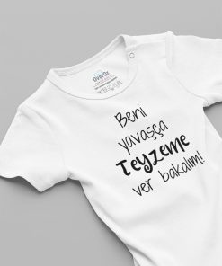 Beni Yavaşça Teyzeme Verin Baskılı Kısa Kollu Bebek Body Zıbın 5124