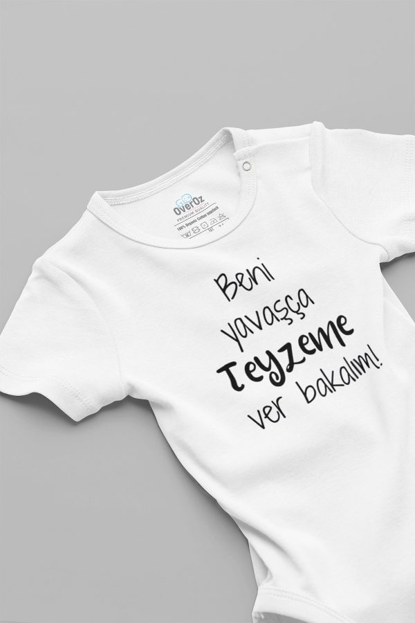 Teyze Yazılı Bebek Zıbın - Beni Yavaşça Teyzeme Verin Body 5124