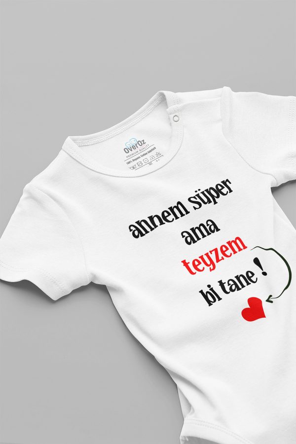 Teyze Yazılı Bebek Body Annem Süper Ama Teyzem Bir Tane 5127