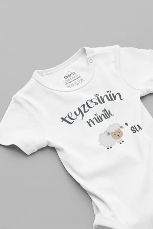Teyzesinin Minik Kuzusu Baskılı Bebek Body Badi Zıbın 5135-T