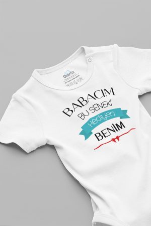 Baba Doğumgünü Hediye Baskılı Kısa Kollu Bebek Body Badi Zıbın 5238