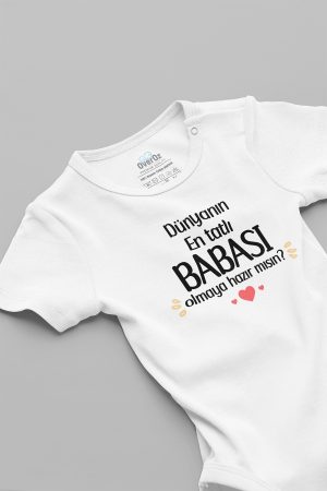 Dünyanın En Tatlı Babası Sürpriz Bebek Müjdeli Body Badi Zıbın 5239