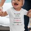 Teyze Baskılı Kısa Kollu Beyaz Bebek Body Badi Çıtçıtlı Zıbın 5412