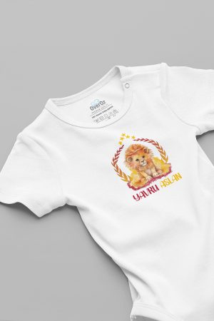 Galatasaray Zıbın Yavru Aslan Yazılı Bebek Body Zıbın 5627-B