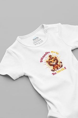 Galatasaray Babamdan Miras Yazılı Bebek Body Zıbın 5627-Yeni