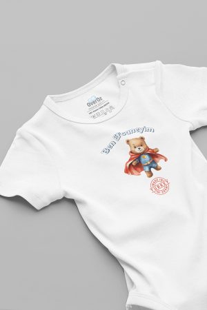 Ben Efsaneyim Baskılı Bebek Body Beyaz Badi Zıbın 5810