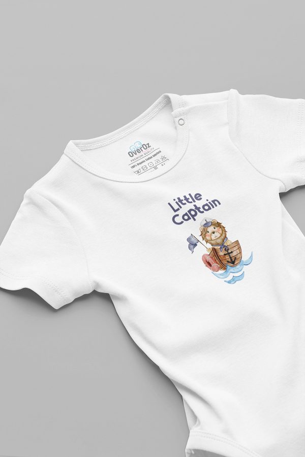 Little Captain Aslan Baskılı Bebek Body Çıtçıtlı Badi Zıbın Tulum 5013-NEW