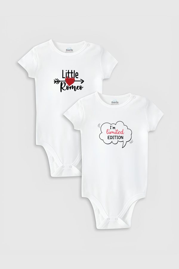 Little Romeo & Limited Edition 2'li Kısa Kollu Bebek Body Badi Zıbın 5016-5227