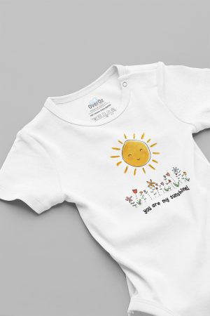 You Are My Sunshine Güneşimsin Baskılı Bebek Body Badi Çıtçıtlı Zıbın 5095