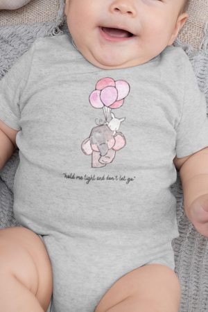 Fil Tavşan Baskılı Bebek Body Badi Çıtçıtlı Zıbın Tulum 5106-G
