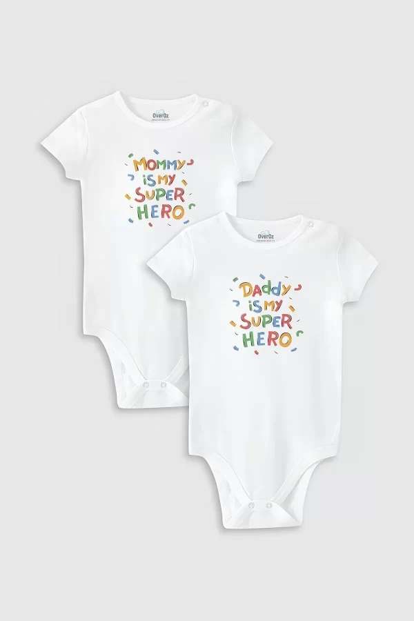 Mommy Daddy Anne Baba 2'li Bebek Body Set Çıtçıtlı Badi Zıbın ikili 5352-5353