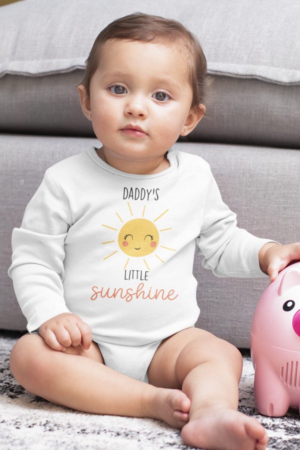 Little Sunshine Baskılı Uzun Kollu Bebek Çıtçıtlı Body Badi Zıbın Tulum 5384-U