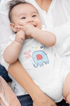 Hello Cutie Fil Baskılı Kısa Kollu Çıtçıtlı Bebek Body Badi Zıbın Tulum 5517
