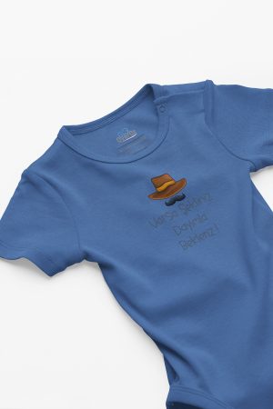 Dayımla Bekleriz Baskılı Bebek Body Çıtçıtlı Badi Zıbın Tulum 5569-YENI-M