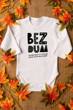 Bezdum Karadeniz Desenli Uzun Kollu Çıtçıtlı Bebek Body Badi Zıbın Tulum 5599-U