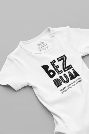 Bezdum Karadeniz Desenli Kısa Kollu Çıtçıtlı Bebek Body Badi Zıbın Tulum 5599