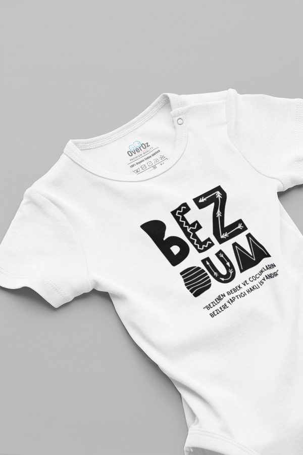 Bezdum Karadeniz Desenli Kısa Kollu Çıtçıtlı Bebek Body Badi Zıbın Tulum 5599