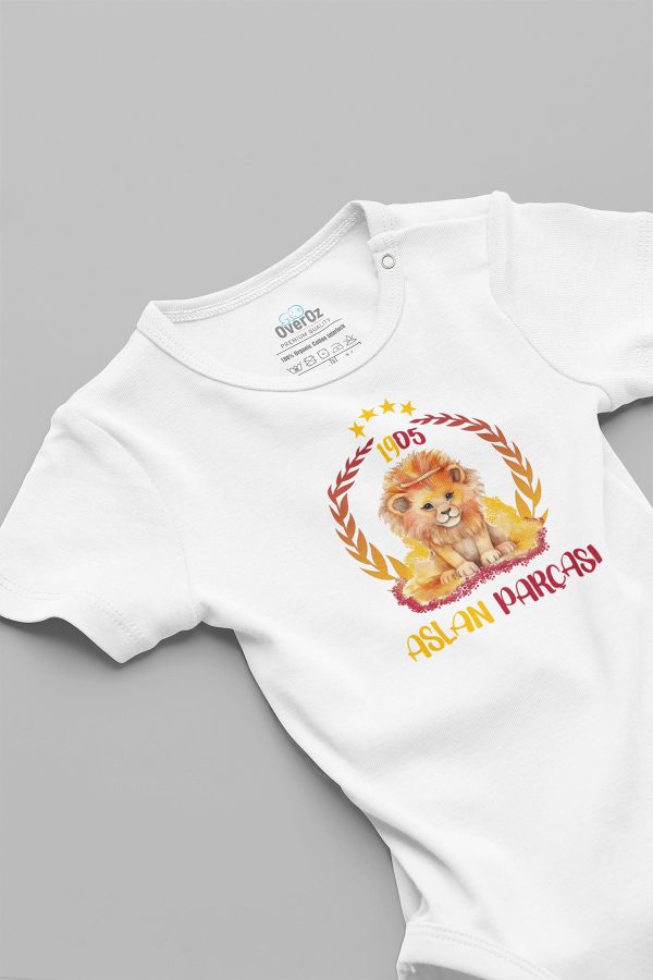 Galatasaray Aslan Parçası Yazılı Taraftar Bebek Body Çıtçıtlı Badi Zıbın Tulum 5626