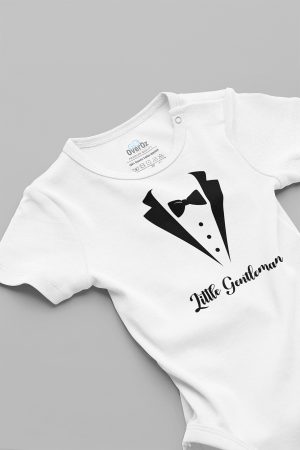 Little Gentleman Baskılı Çıtçıtlı Bebek Body Badi Zıbın Tulum 5636