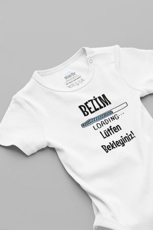 Bezim Doluyor Lütfen Bekleyin Baskılı Çıtçıtlı Bebek Body Badi Zıbın Tulum 5644