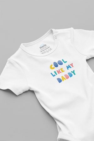 Cool Like My Daddy Baba Baskılı Çıtçıtlı Bebek Body Badi Zıbın Tulum 5656