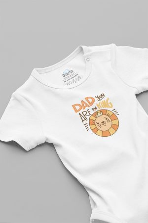 Dad You Are The King Baba Baskılı Çıtçıtlı Bebek Body Badi Zıbın Tulum 5660