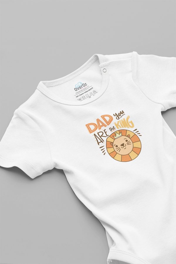 Dad You Are The King Baba Baskılı Çıtçıtlı Bebek Body Badi Zıbın Tulum 5660