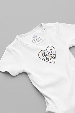Girl Boss Patron Baskılı Çıtçıtlı Bebek Body Badi Zıbın Tulum 5662
