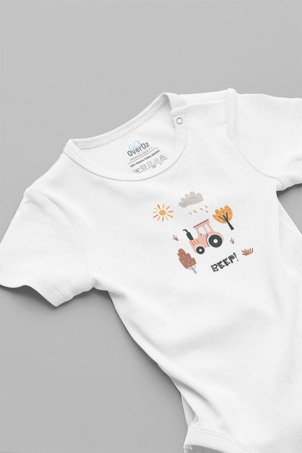 Araba Desenli 4'lü Bebek Body Set Badi Çıtçıtlı Zıbın Dörtlü 5668-5669-5670-5671 - Görsel 3