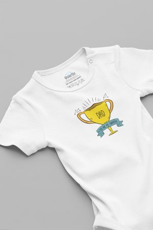 King Dad Baba Baskılı Bebek Body Çıtçıtlı Badi Zıbın Tulum 5677