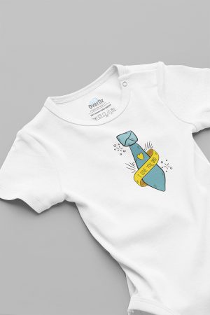 King Dad Baba Baskılı Bebek Body Çıtçıtlı Badi Zıbın Tulum 5678