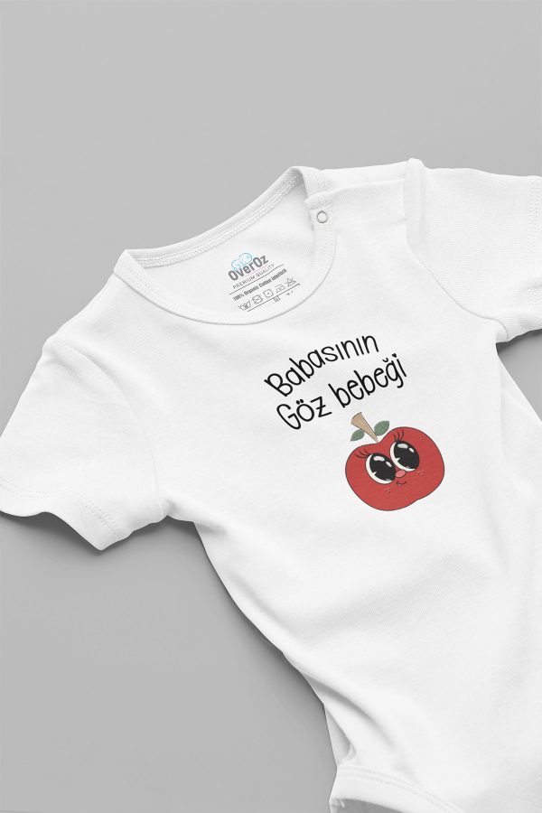 Babasının Göz Bebeği Baskılı Çıtçıtlı Bebek Body Badi Zıbın Tulum 5693