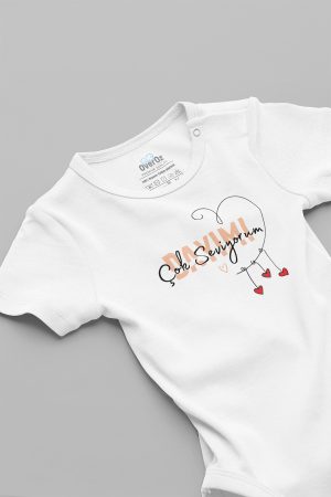 Dayımı Çok Seviyorum Yazılı Bebek Body Badi Çıtçıtlı Zıbın 5738