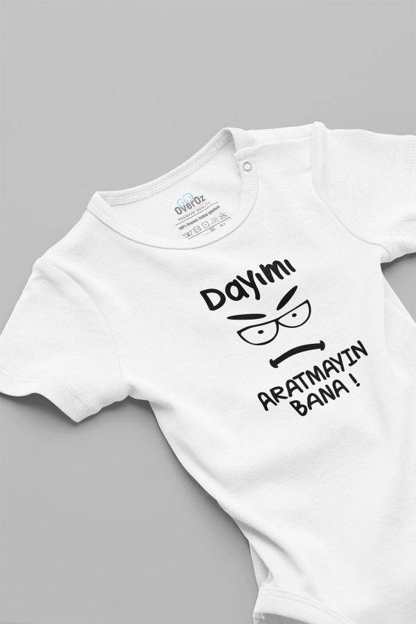 Dayımı Aratmayın Bana Yazılı Bebek Body Badi Çıtçıtlı Zıbın 5749
