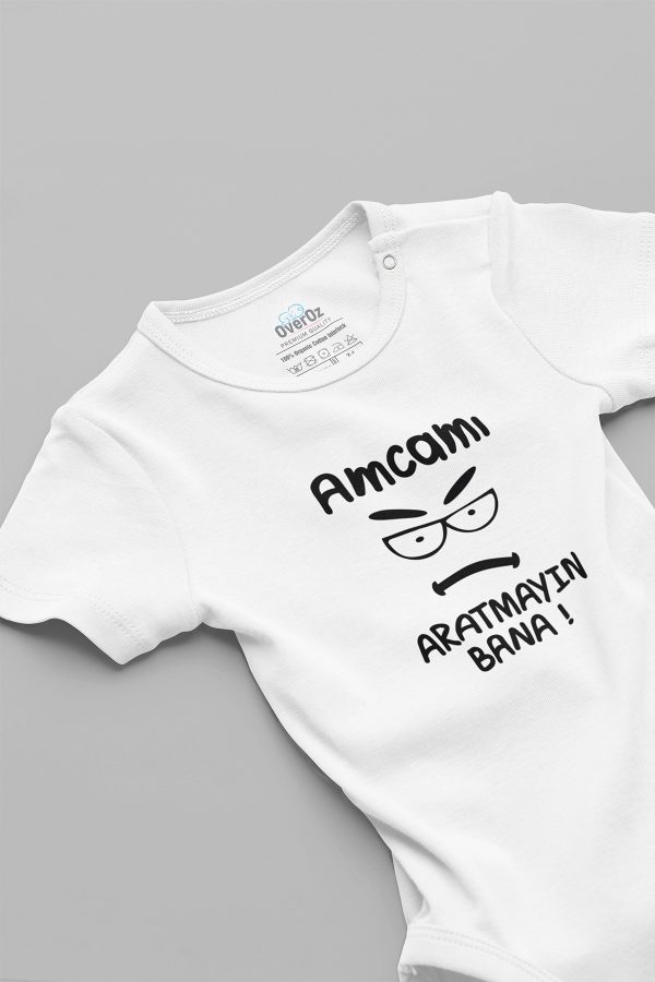 Amcamı Aratmayın Bana Yazılı Bebek Body Badi Çıtçıtlı Zıbın 5750