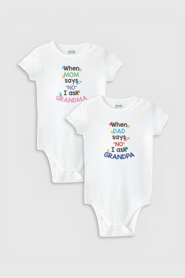Grandma & Grandpa Dede 2'li Bebek Body Set Badi Çıtçıtlı Zıbın İkili 5768-5769