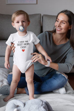 Best Mom Anne Baskılı Bebek Body Badi Çıtçıtlı Zıbın 5813