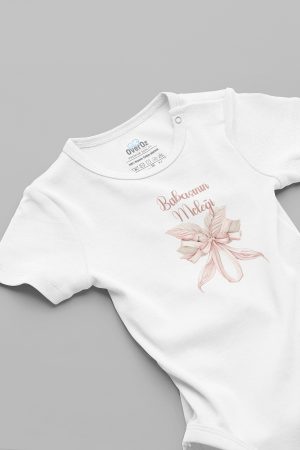 Babasının Meleği Baskılı Bebek Body Beyaz Badi Çıtçıtlı Zıbın 5819