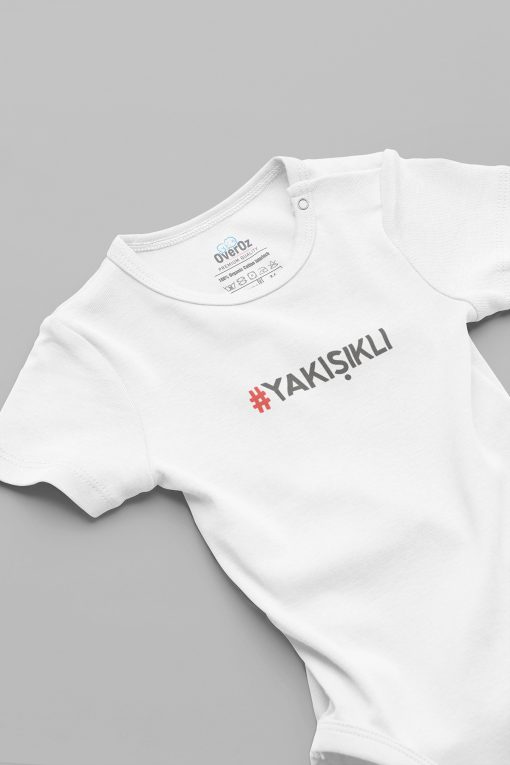 Organik %100 Pamuk Yakışıklı Baskılı Bebek Body Beyaz Badi Çıtçıtlı Zıbın 5824