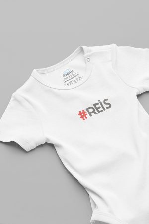 Organik %100 Pamuk Reis Baskılı Bebek Body Beyaz Badi Çıtçıtlı Zıbın 5832