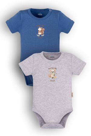 Sincap Koala Baskılı 2'li Bebek Body Set Çıtçıtlı Zıbın 5876-5877-M