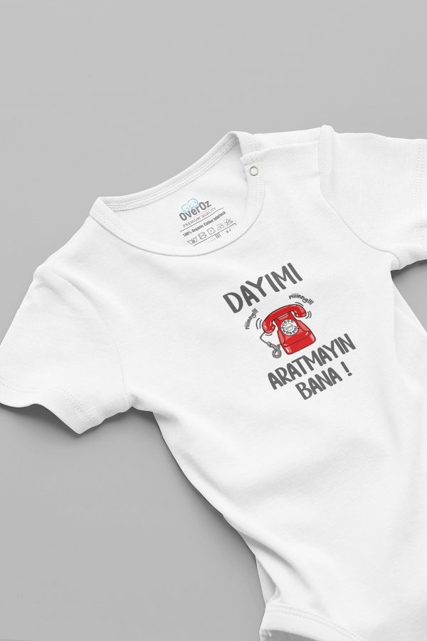 Dayımı Aratmayın Bana Baskılı Bebek Body Çıtçıtlı Badi Zıbın Tulum 5880-DAYI