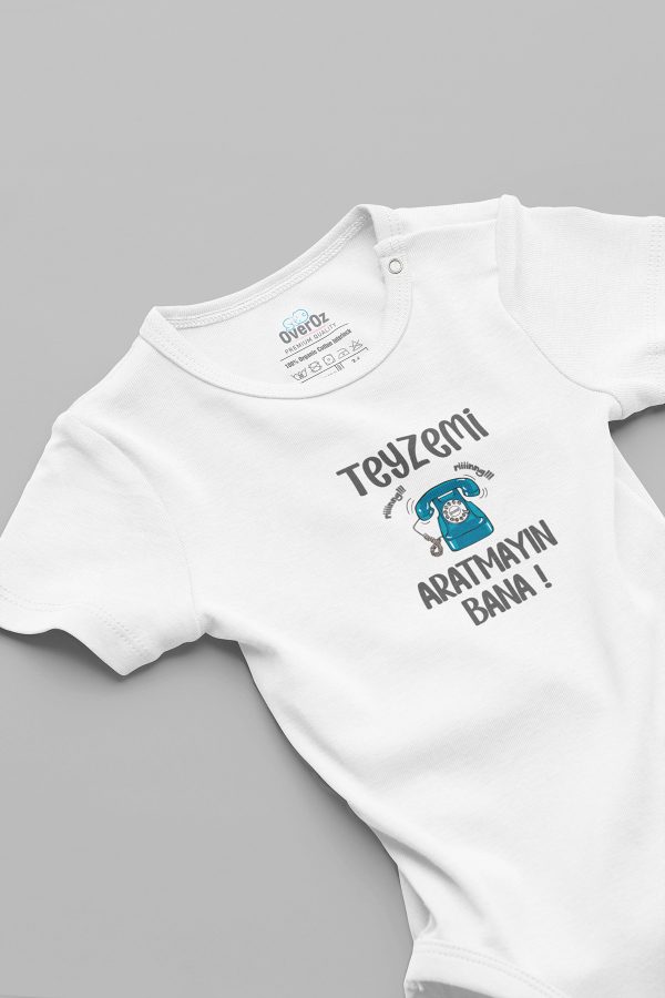 Teyzemi Aratmayın Bana Baskılı Bebek Body Çıtçıtlı Badi Zıbın Tulum 5880-TEYZE