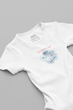 I'm Whaley Loved Balina Baskılı Bebek Body Çıtçıtlı Badi Zıbın Tulum 5887