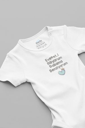 Babama Benziyorum Baskılı Bebek Body Çıtçıtlı Badi Zıbın Tulum 5888