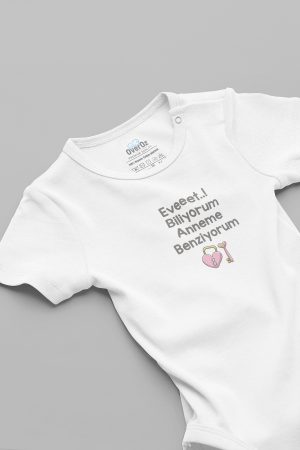 Anneme Benziyorum Baskılı Bebek Body Çıtçıtlı Badi Zıbın Tulum 5889