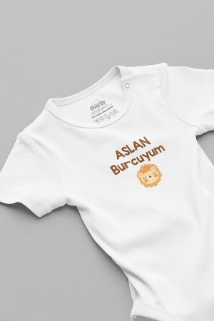 Aslan Burcuyum Baskılı Bebek Body Çıtçıtlı Badi Zıbın Tulum 5892