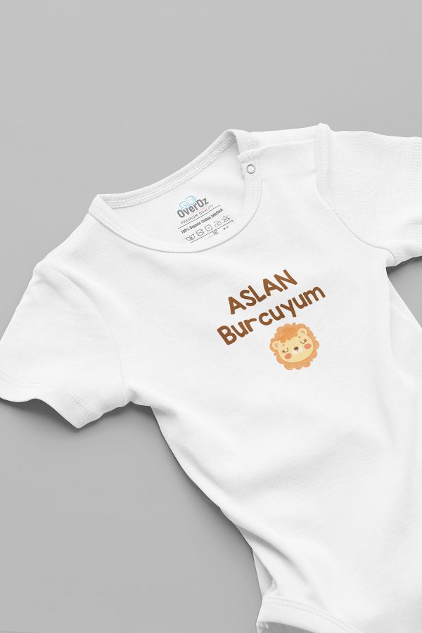 Aslan Burcuyum Baskılı Bebek Body Çıtçıtlı Badi Zıbın Tulum 5892