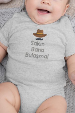 Sakın Bana Bulaşma Bebek Body Çıtçıtlı Zıbın Tulum 5903-G